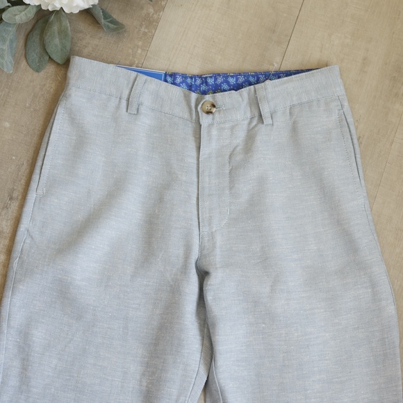 Boys Linen Pants Light Blue J Bailey Flat Front Dressy Slack Portrait Vacation - Picture 6 of 6